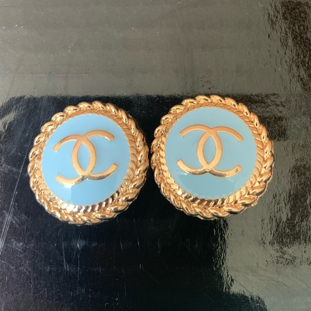Chanel Button earrings